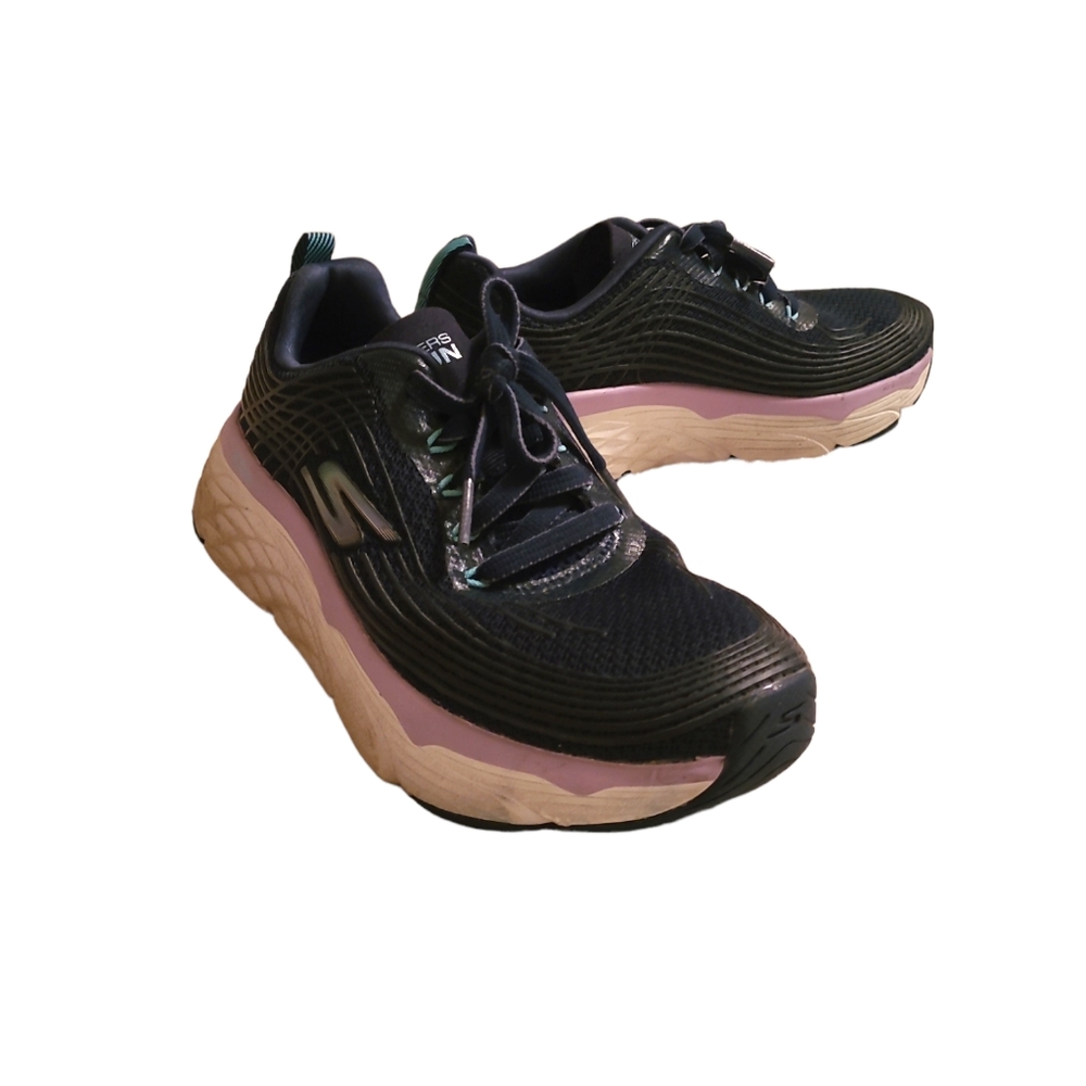 Womens Blue and Purple Skechers Tennis Shoes Sneakers, Lace Up Tie, Size 6